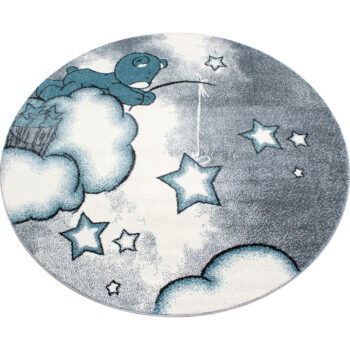 Ayyildiz, Detský kusový koberec Kids 580 blue kruh, 120x120 (priemer) kruh, modrá, detská izba