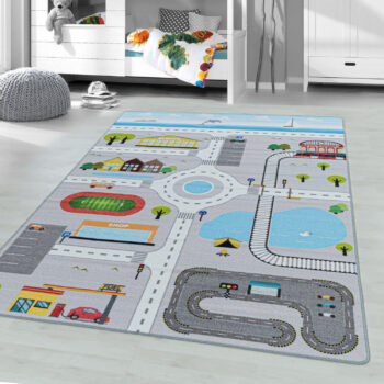 Ayyildiz, Detský kusový koberec Play 2902 grey, 100x150, viacfarebná, detská izba