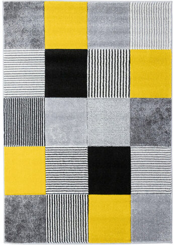 Ayyildiz, Kusový koberec Alora A1039 Yellow, 200x290, žltá, kancelária