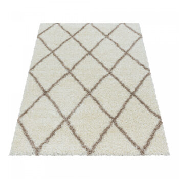 Ayyildiz, Kusový koberec Alvor Shaggy 3401 cream, 80x150, biela, obývacia izba