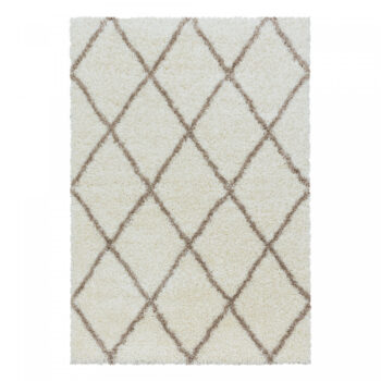 Ayyildiz, Kusový koberec Alvor Shaggy 3401 cream, 80x250, biela, obývacia izba