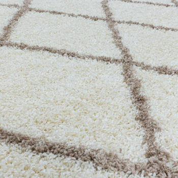 Ayyildiz, Kusový koberec Alvor Shaggy 3401 cream kruh, 80x80 (priemer) kruh, biela, obývacia izba