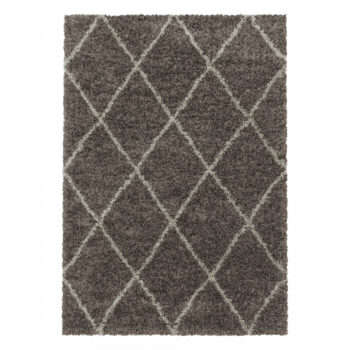 Ayyildiz, Kusový koberec Alvor Shaggy 3401 taupe, 160x230, hnedá, obývacia izba