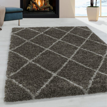 Ayyildiz, Kusový koberec Alvor Shaggy 3401 taupe, 240x340, hnedá, obývacia izba