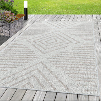 Ayyildiz, Kusový koberec Aruba 4902 pink – na von aj na doma, 80x250, biela, ružová, chodba / predsieň