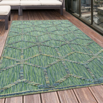 Ayyildiz, Kusový koberec Bahama 5151 Green – na von aj na doma, 80x250, zelená, chodba / predsieň