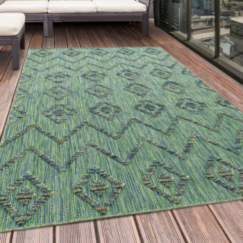 Ayyildiz, Kusový koberec Bahama 5152 Green – na von aj na doma, 80x250, zelená, chodba / predsieň