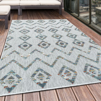 Ayyildiz, Kusový koberec Bahama 5152 Multi – na von aj na doma, 140x200, šedá, chodba / predsieň