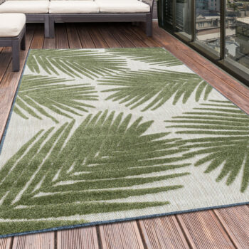 Ayyildiz, Kusový koberec Bahama 5155 Green – na von aj na doma, 140x200, zelená, chodba / predsieň