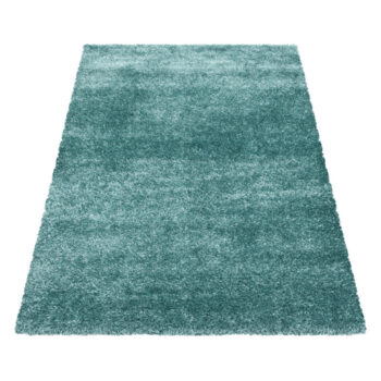 Ayyildiz, Kusový koberec Brilliant Shaggy 4200 Aqua, 80x250, modrá, obývacia izba