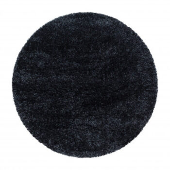 Ayyildiz, Kusový koberec Brilliant Shaggy 4200 Black kruh, 200x200 (priemer) kruh, čierna, obývacia izba