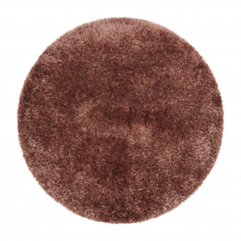 Ayyildiz, Kusový koberec Brilliant Shaggy 4200 Copper kruh, 160x160 (priemer) kruh, hnedá, obývacia izba