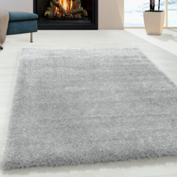 Ayyildiz, Kusový koberec Brilliant Shaggy 4200 Silver, 240x340, šedá, obývacia izba