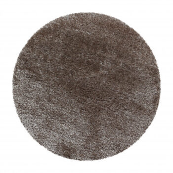 Ayyildiz, Kusový koberec Brilliant Shaggy 4200 Taupe kruh, 120x120 (priemer) kruh, hnedá, obývacia izba