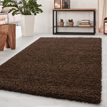 Ayyildiz, Kusový koberec Dream Shaggy 4000 brown, 60x110, hnedá, obývacia izba