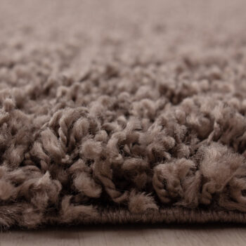 Ayyildiz, Kusový koberec Dream Shaggy 4000 taupe kruh, 120x120 (priemer) kruh, hnedá, obývacia izba