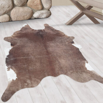 Ayyildiz, Kusový koberec Etosha 4112 brown (tvar kožušiny), 100x135 tvar kožešiny, hnedá, chodba / predsieň