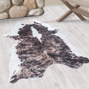 Ayyildiz, Kusový koberec Etosha 4113 brown (tvar kožušiny), 100x135 tvar kožešiny, hnedá, chodba / predsieň