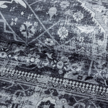 Ayyildiz, Kusový koberec Fiesta 4301 black, 120x170, čiernobiela, chodba / predsieň