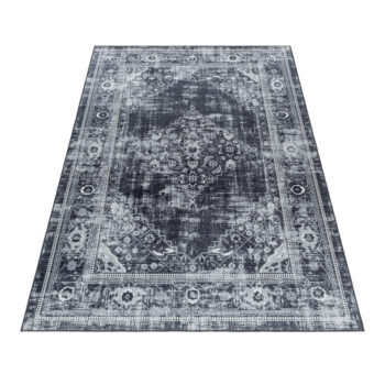 Ayyildiz, Kusový koberec Fiesta 4301 black, 200x290, čiernobiela, chodba / predsieň
