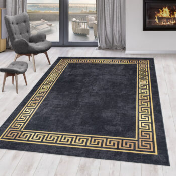Ayyildiz, Kusový koberec Fiesta 4305 black, 80x150, čierna, chodba / predsieň