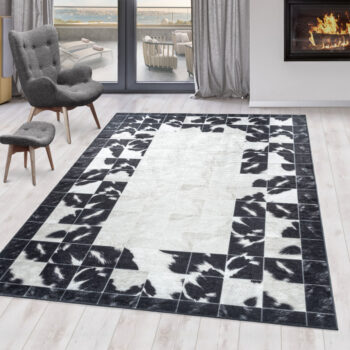 Ayyildiz, Kusový koberec Fiesta 4307 black, 160x230, čiernobiela, chodba / predsieň