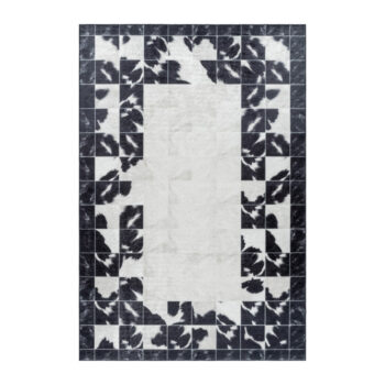 Ayyildiz, Kusový koberec Fiesta 4307 black, 80x150, čiernobiela, chodba / predsieň