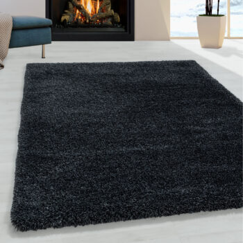Ayyildiz, Kusový koberec Fluffy Shaggy 3500 antracit, 200x290, šedá, obývacia izba