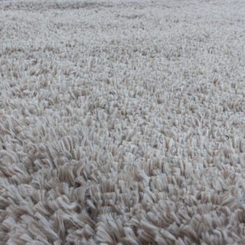 Ayyildiz, Kusový koberec Fluffy Shaggy 3500 beige kruh, 200x200 (priemer) kruh, béžová, obývacia izba