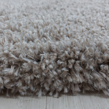 Ayyildiz, Kusový koberec Fluffy Shaggy 3500 beige kruh, 80x80 (priemer) kruh, béžová, obývacia izba