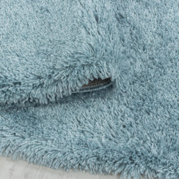 Ayyildiz, Kusový koberec Fluffy Shaggy 3500 blue kruh, 160x160 (priemer) kruh, modrá, obývacia izba