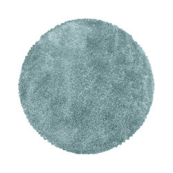 Ayyildiz, Kusový koberec Fluffy Shaggy 3500 blue kruh, 80x80 (priemer) kruh, modrá, obývacia izba