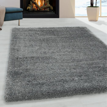 Ayyildiz, Kusový koberec Fluffy Shaggy 3500 light grey, 280x370, šedá, obývacia izba
