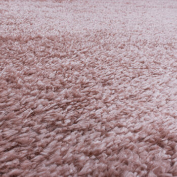 Ayyildiz, Kusový koberec Fluffy Shaggy 3500 rose kruh, 80x80 (priemer) kruh, ružová, obývacia izba