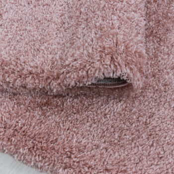 Ayyildiz, Kusový koberec Fluffy Shaggy 3500 rose kruh, 80x80 (priemer) kruh, ružová, obývacia izba
