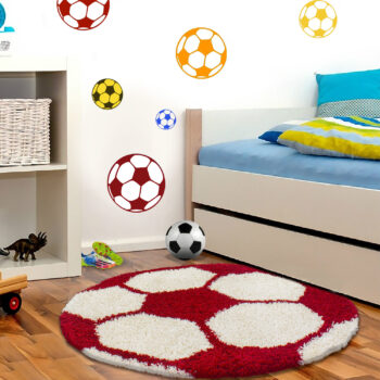 Ayyildiz, Kusový koberec Fun 6001 red, 120x120 (priemer) kruh, červená, detská izba