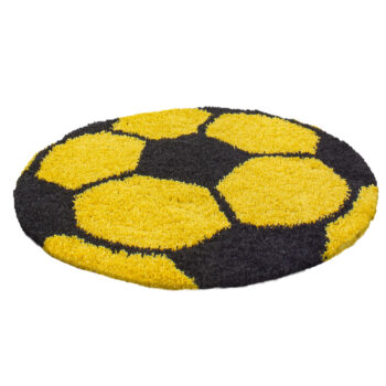 Ayyildiz, Kusový koberec Fun 6001 yellow, 120x120 (priemer) kruh, žltá, detská izba