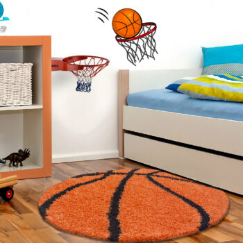 Ayyildiz, Kusový koberec Fun 6002 orange, 100x100 (priemer) kruh, oranžová, detská izba