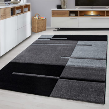 Ayyildiz, Kusový koberec Hawaii 1310 grey, 80x300, čierna, kancelária