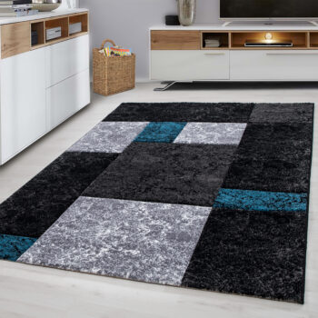Ayyildiz, Kusový koberec Hawaii 1330 tyrkys, 80x300, modrá, kancelária