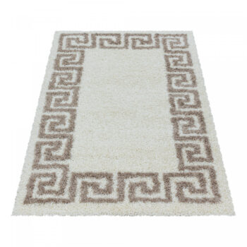 Ayyildiz, Kusový koberec Hera Shaggy 3301 beige, 240x340, béžová, obývacia izba