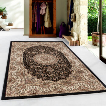 Ayyildiz, Kusový koberec Kashmir 2606 black, 200x290, čierna, chodba / predsieň