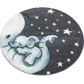 Ayyildiz, Kusový koberec Kids 560 blue kruh, 160x160 (priemer) kruh, modrá, detská izba