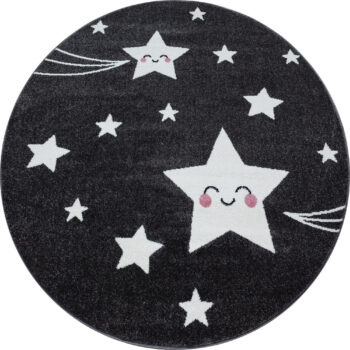 Ayyildiz, Kusový koberec Kids 610 grey kruh, 120x120 (priemer) kruh, šedá, detská izba