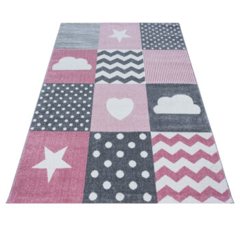 Ayyildiz, Kusový koberec Kids 620 pink, 80x150, ružová, detská izba
