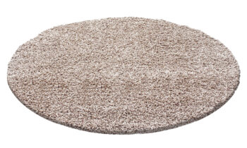 Ayyildiz, Kusový koberec Life Shaggy 1500 beige kruh, 80x80 (priemer) kruh, béžová, spálňa