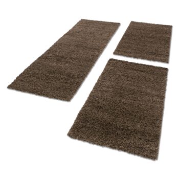 Ayyildiz, Kusový koberec Life Shaggy 1500 brown, 100x200, hnedá, obývacia izba