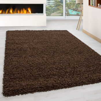 Ayyildiz, Kusový koberec Life Shaggy 1500 brown, 100x200, hnedá, obývacia izba