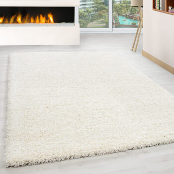 Ayyildiz, Kusový koberec Life Shaggy 1500 cream, 100x200, biela, spálňa