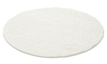 Ayyildiz, Kusový koberec Life Shaggy 1500 cream kruh, 200x200 (priemer) kruh, biela, obývacia izba